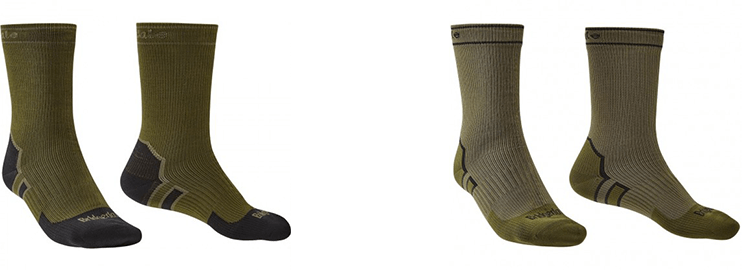 Bridgedale Stormsocks in Olive Green and Khaki