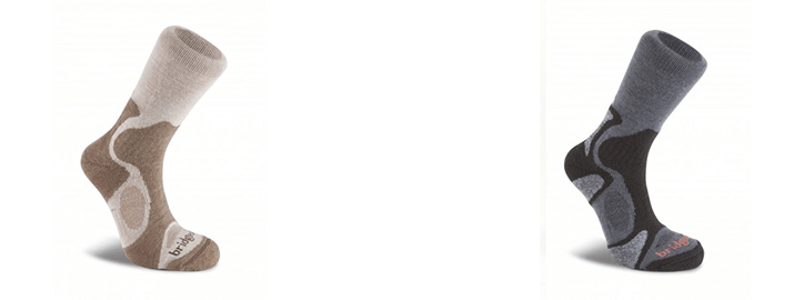 Bridgedale CoolFusion TrailBlaze Socks in Black and Brown